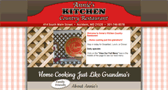 Desktop Screenshot of annieskitchenrestaurant.com